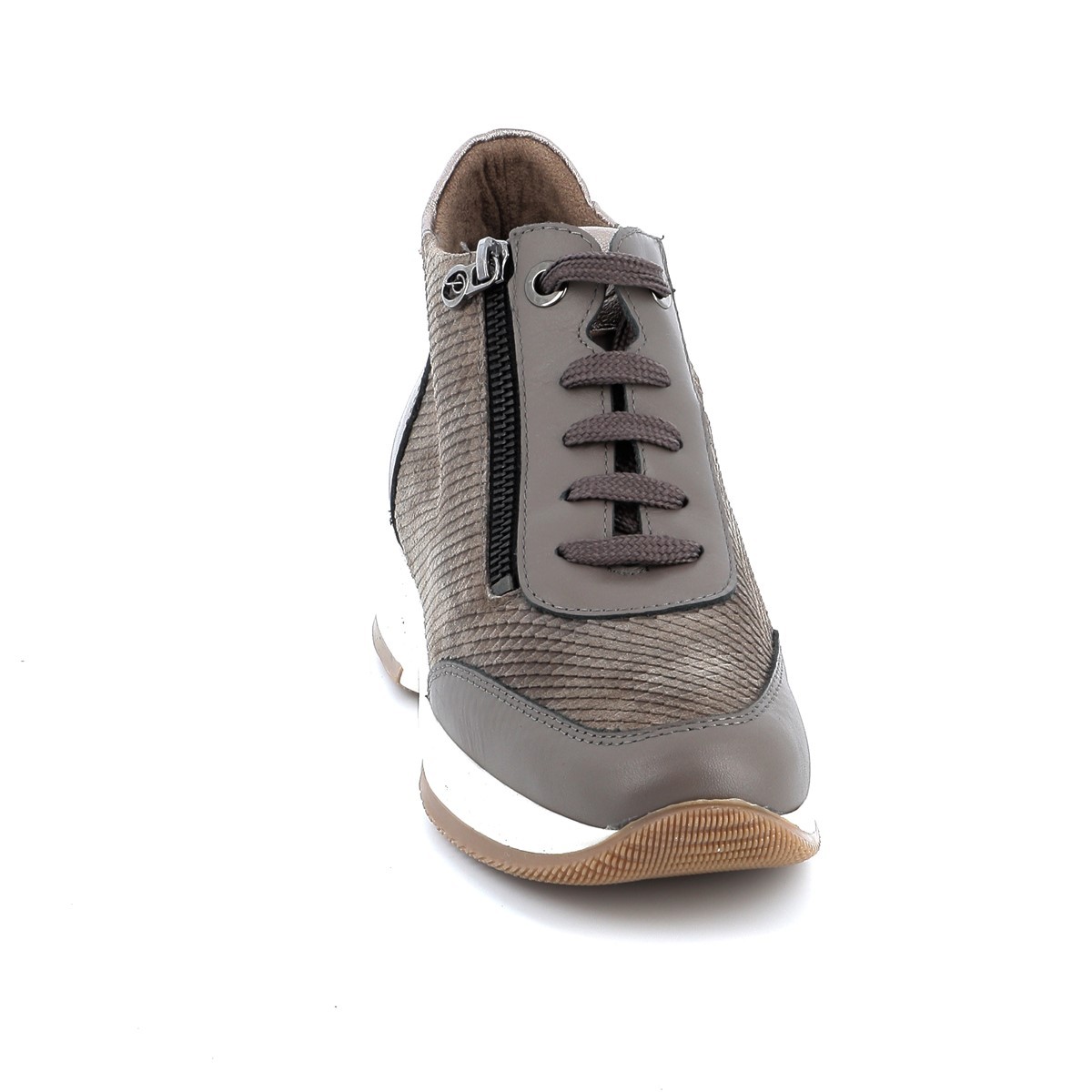 PAREX Sneaker Γυναικείο Δέρμα - 10726024 ΓΚΡΙ - ΓΚΡΙ